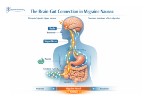 The brain-gut connection in migraine nausea