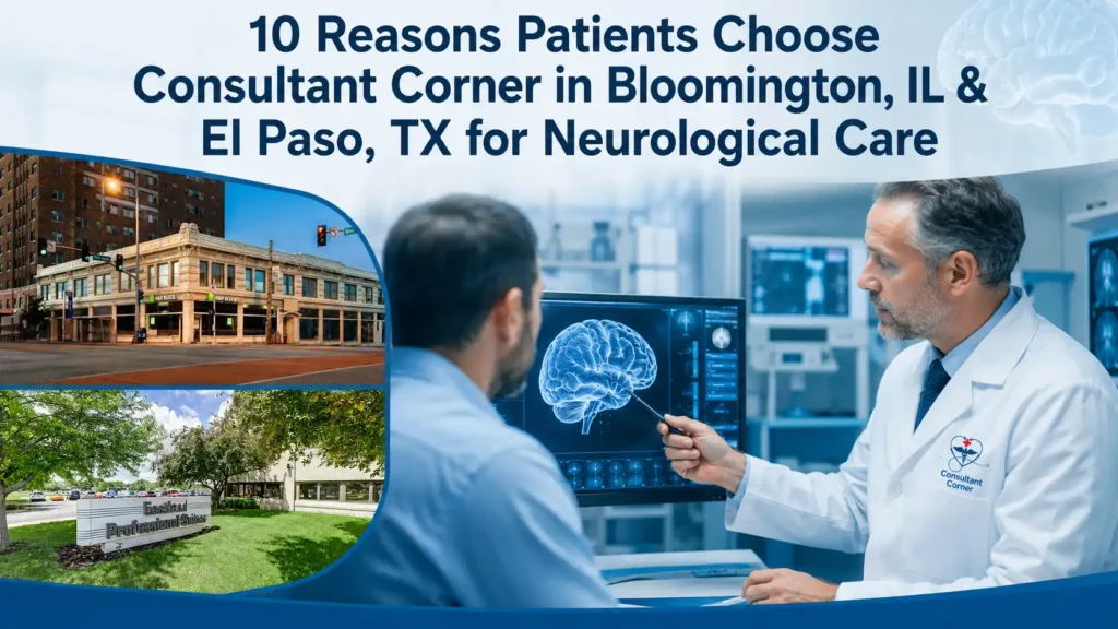 10 Reasons Patients Choose Consultant Corner in Bloomington, IL & El Paso, TX for Neurological Care