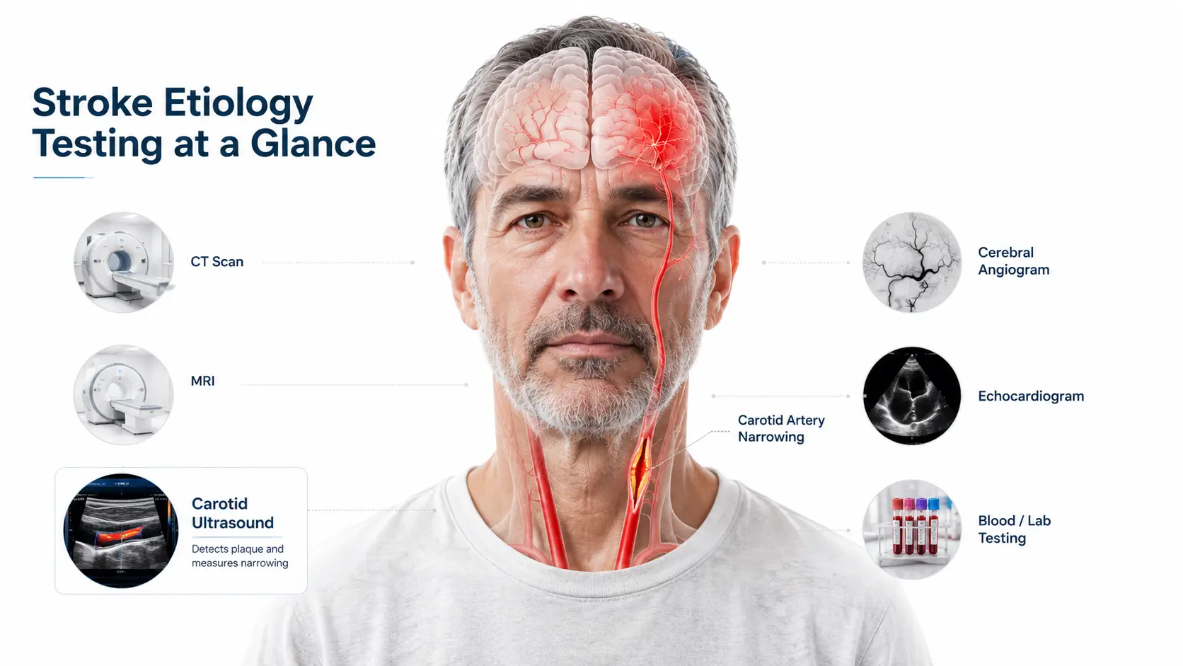 Stroke Etiology Testing at a Glance