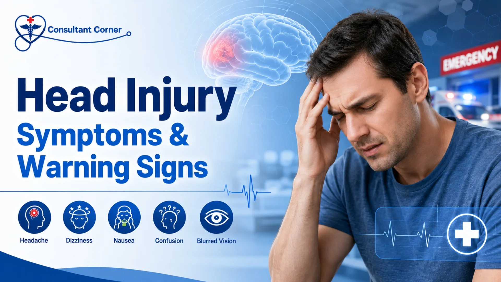 A head injury can happen in the blink of an eye - a bathroom fall, a car collision, a sports impact, or even a careless bump into a cabinet door. But the consequences can ripple through days, weeks, or even months of your life. Understanding what a head injury actually means, recognizing when symptoms signal danger, knowing what recovery looks like, and learning when to call a doctor can make a real difference in how quickly - and how completely - you or someone you love gets better. This comprehensive guide covers everything you need to know about head injury: the different types, common and emergency symptoms, the stages of recovery, special populations at risk, how doctors diagnose injury, and the steps you can take today to protect your brain health.